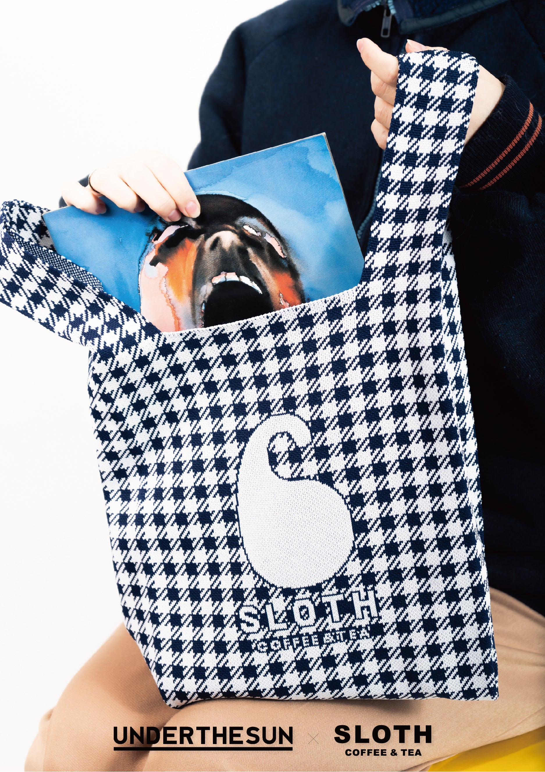 ☆再入荷 【SLOTH COFFEE & TEA様コラボ】ニットマルシェバッグ 09520